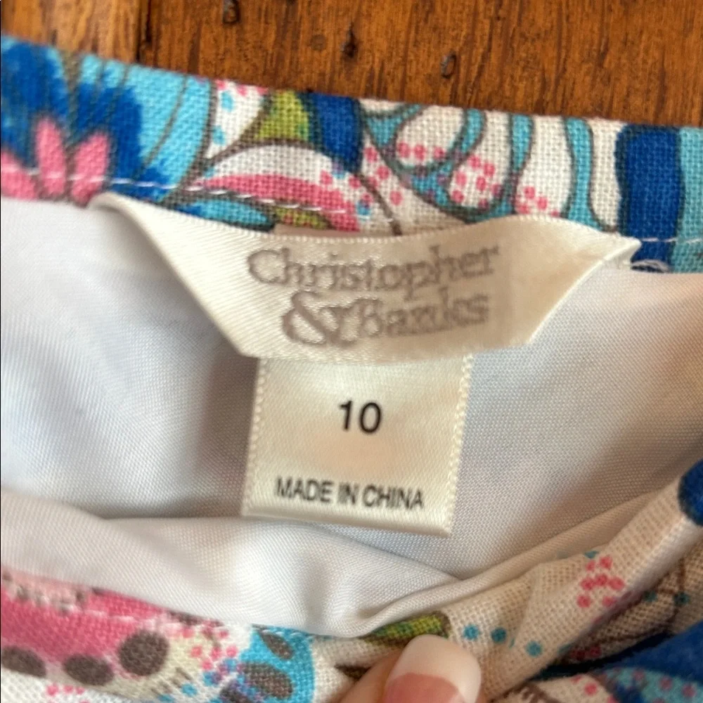 🌸Christopher & Banks Multicolor Floral A-Line Full Skirt Size 10💙